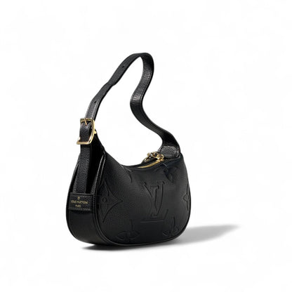 Louis Vuitton Black Empreinte Leather Shoulder Bag with Charm 🖤✨