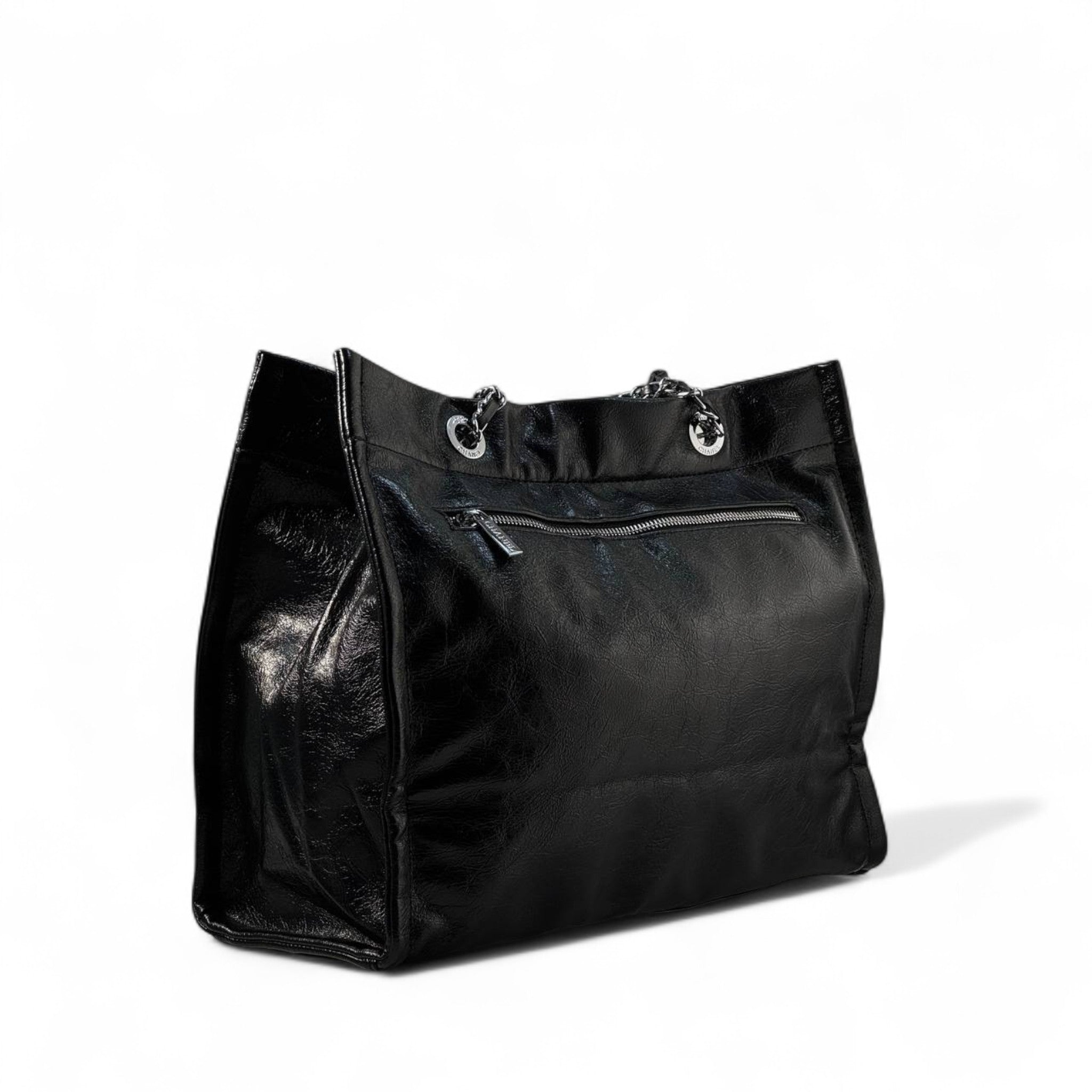 🖤 Chanel Black Leather Tote – Without Box | Effortless Elegance