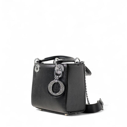 💎 Dior Mini Lady D-Lite Bag – Black Glitter Glam Edition 🖤