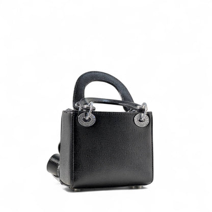 💎 Dior Mini Lady D-Lite Bag – Black Glitter Glam Edition 🖤