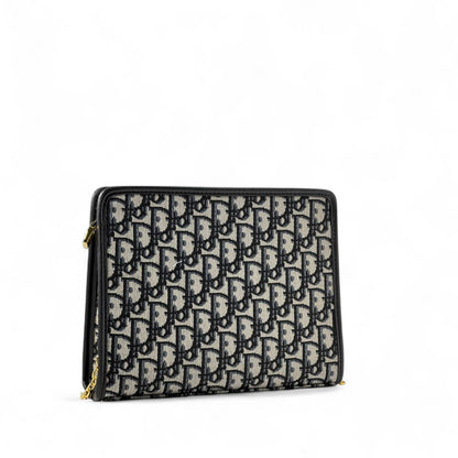 🧵 Dior Oblique Chain Clutch – Monogram Gold Edition ✨