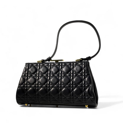 🖤 Dior Caro Frame Bag – Black Cannage Leather Elegance 🖤