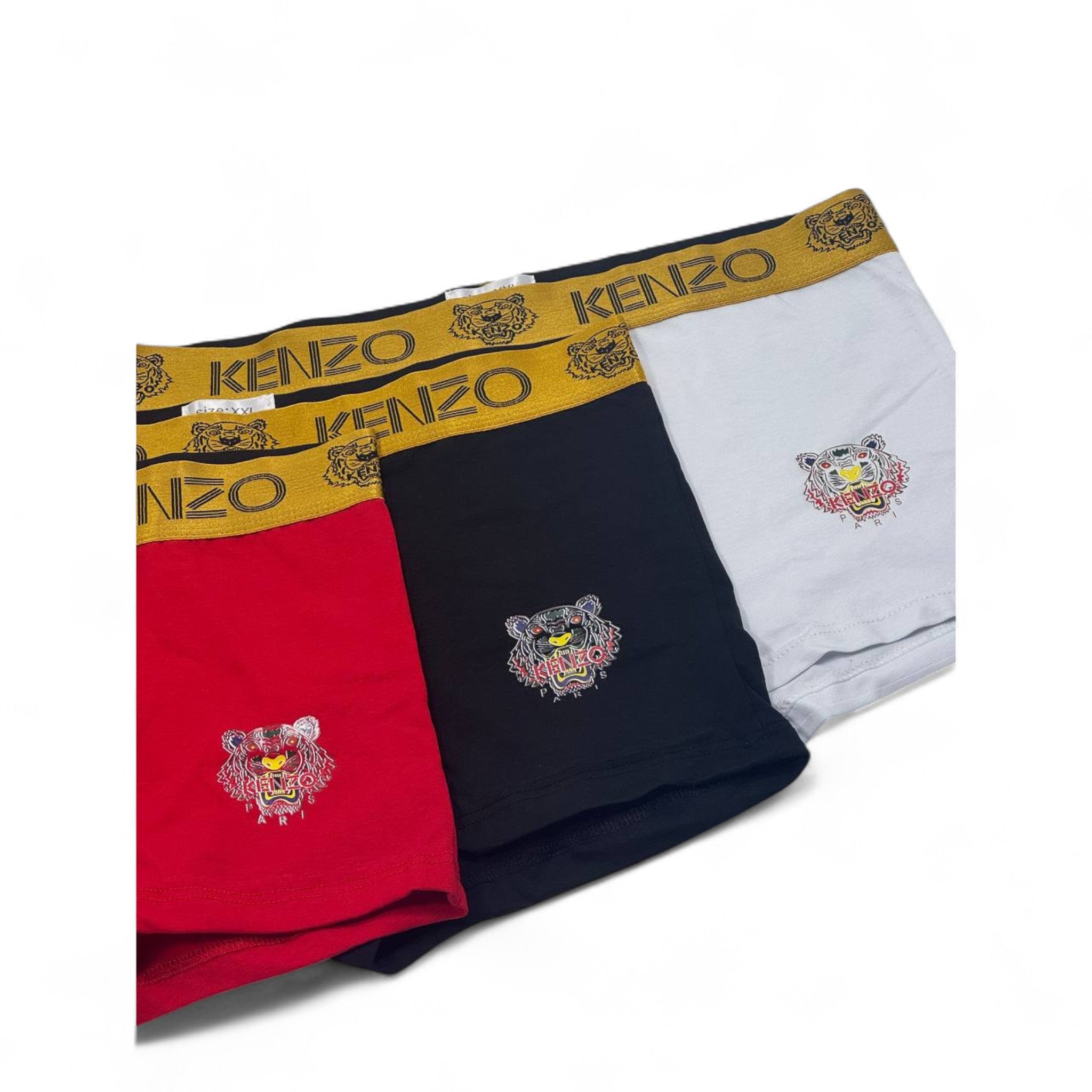 Kenzo Men's Boxer Set – 3-in-1 Tiger Logo Edition