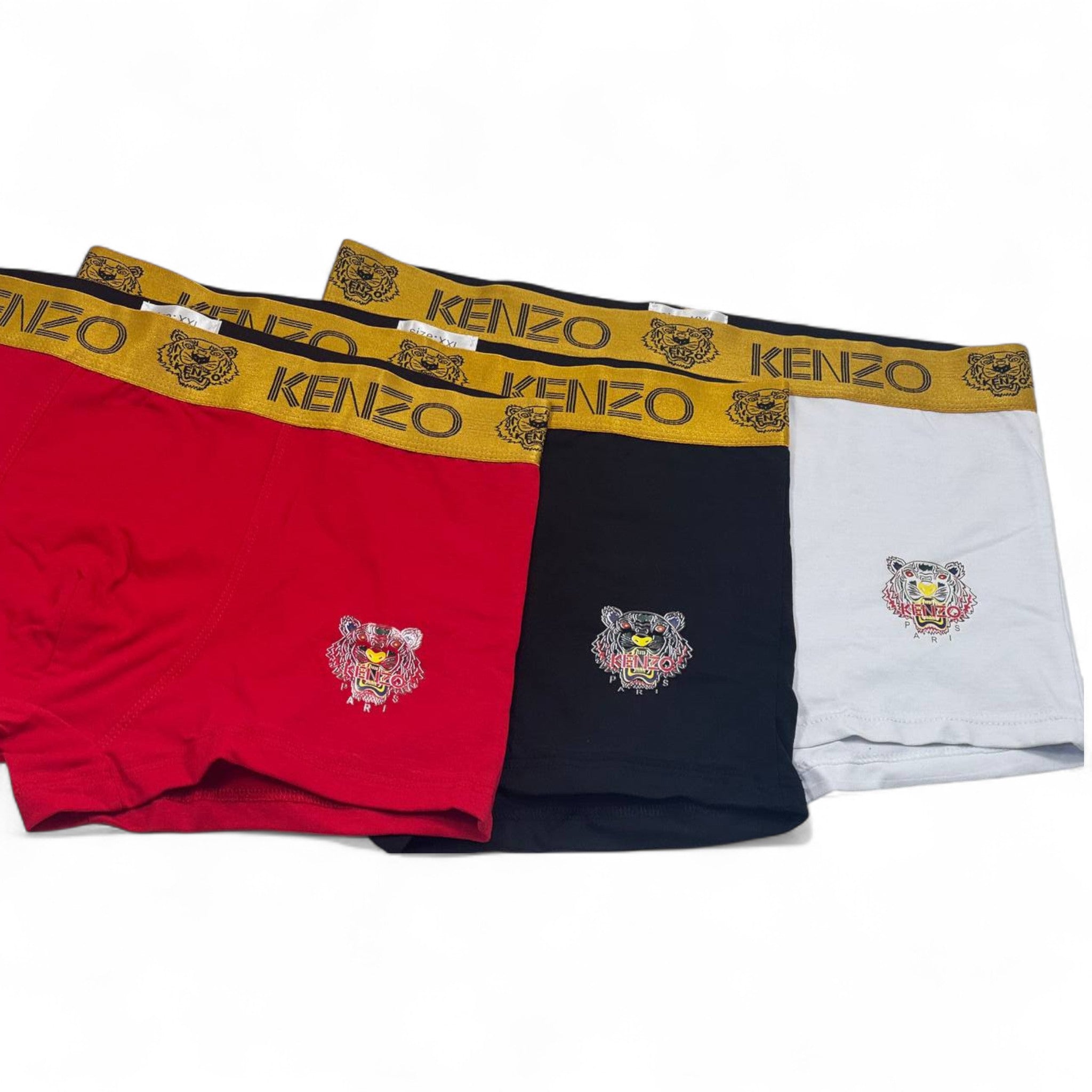 Kenzo Men's Boxer Set – 3-in-1 Tiger Logo Edition