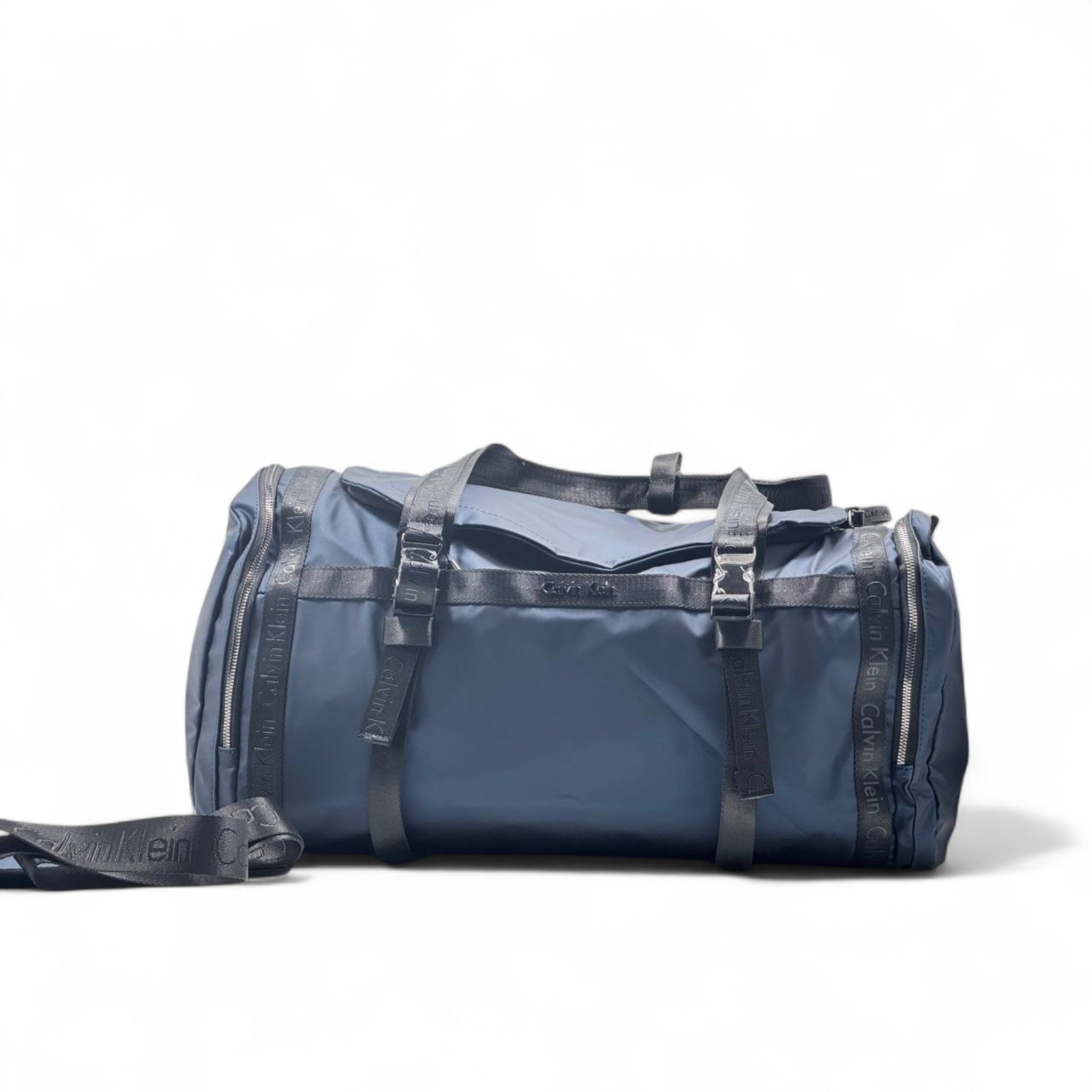 💙 Calvin Klein Blue Travel Duffle Bag – Branded Nylon Gym & Weekend Bag