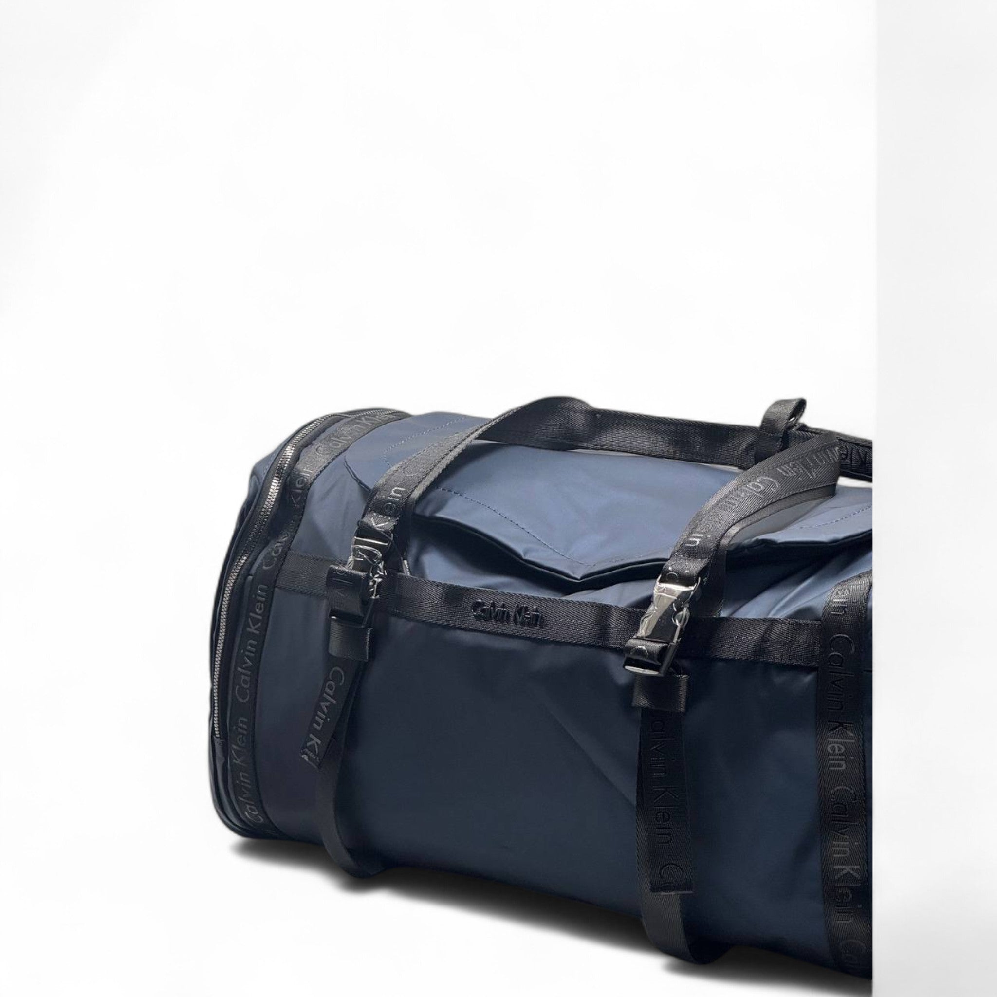 💙 Calvin Klein Blue Travel Duffle Bag – Branded Nylon Gym & Weekend Bag
