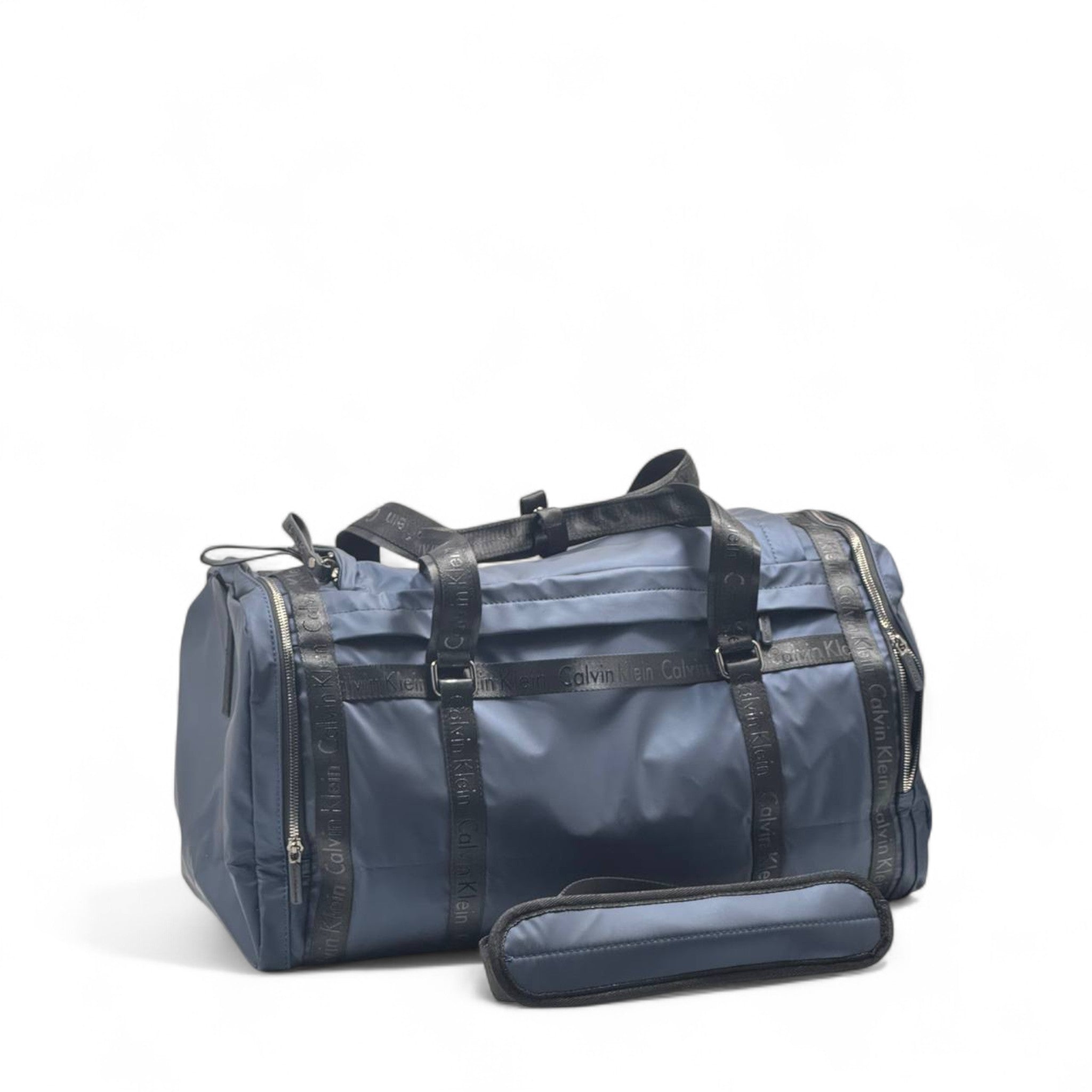 💙 Calvin Klein Blue Travel Duffle Bag – Branded Nylon Gym & Weekend Bag