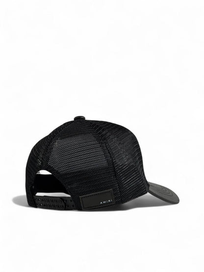Amiri Black Trucker Cap 🌴✨ | Palm Tree Embroidery | Luxury Streetwear Hat 🖤