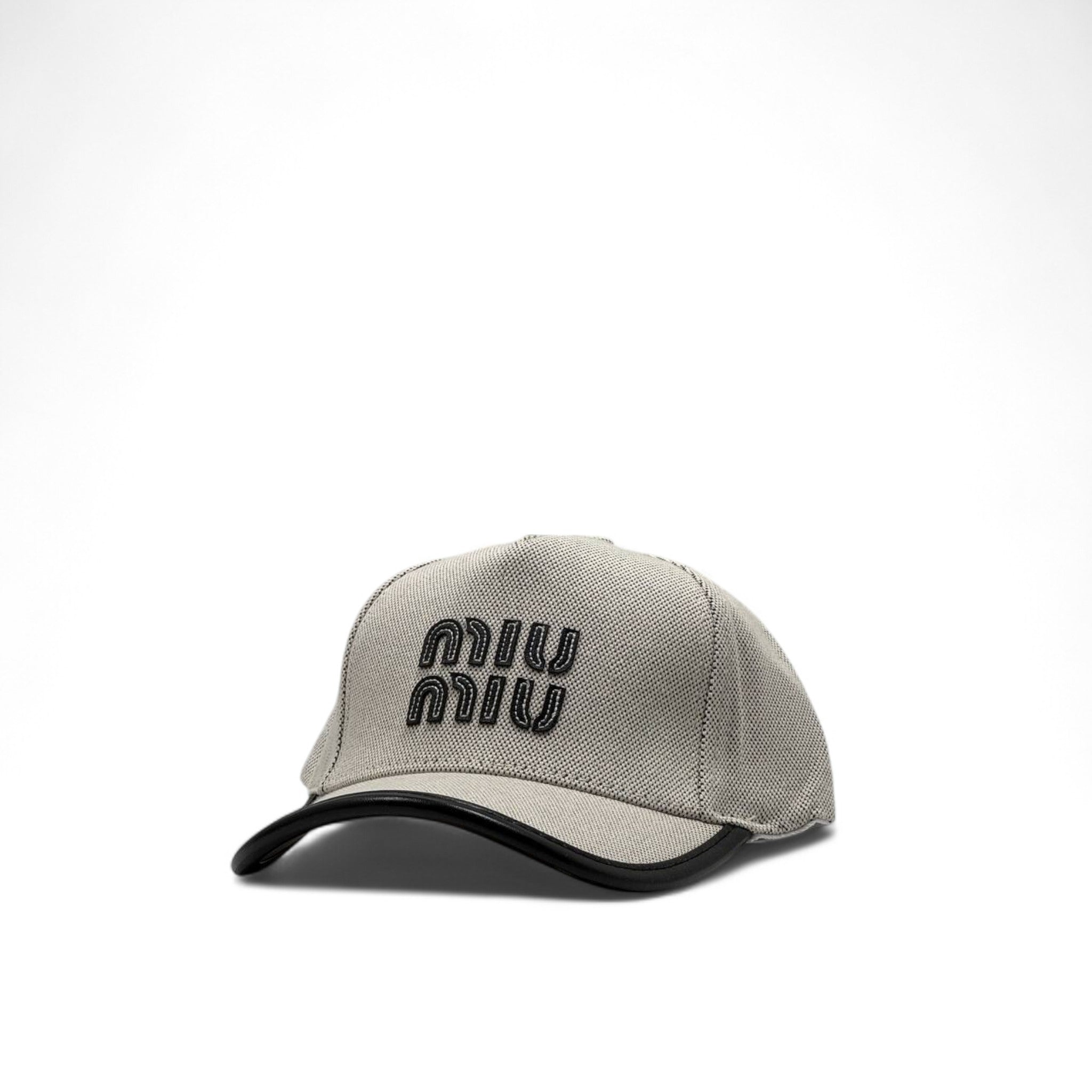 Miu Miu Grey & Black Cap 🧢🖤 – Sharp Minimalist Energy
