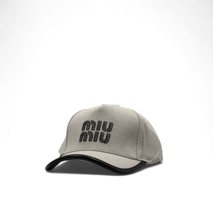 Miu Miu Grey & Black Cap 🧢🖤 – Sharp Minimalist Energy