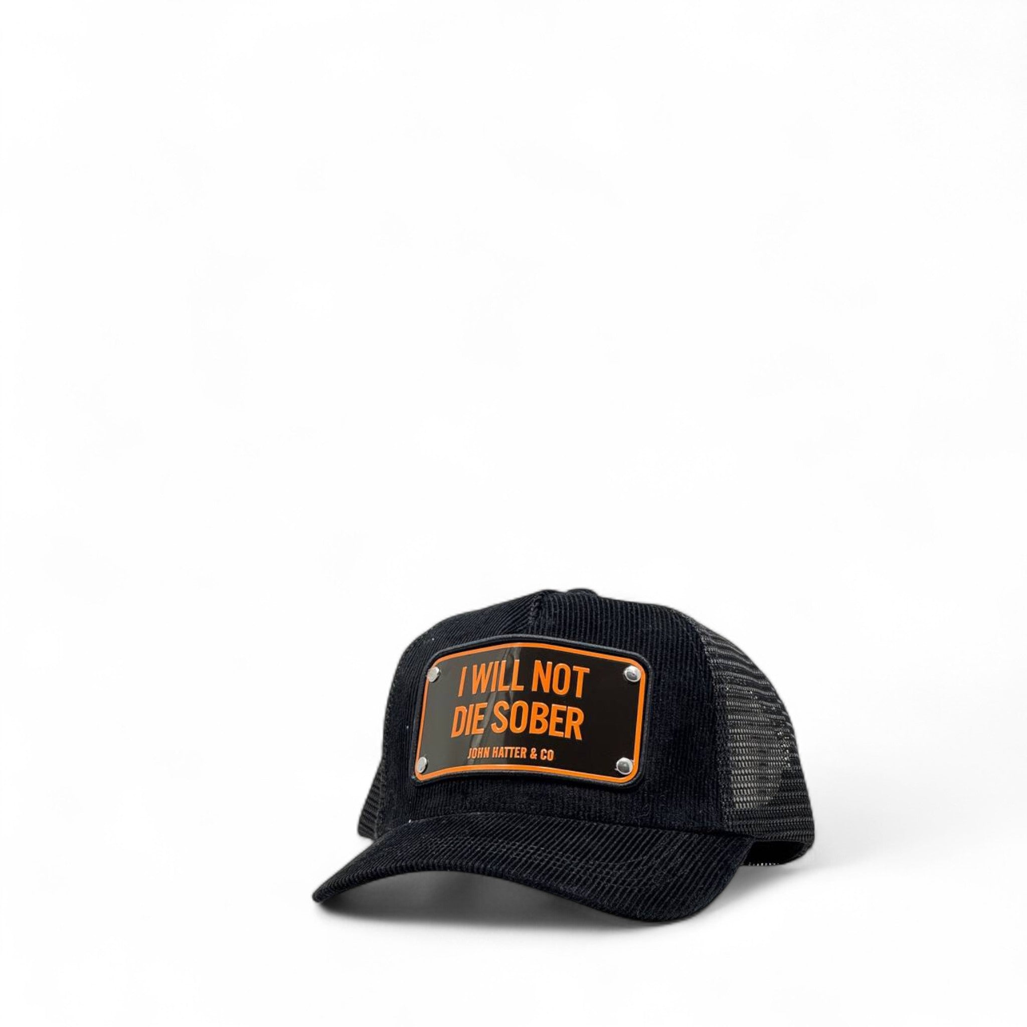🔥 John Hatter & Co Trucker Cap – "I Will Not Die Sober" 🧢