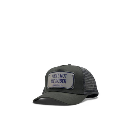 🧢 John Hatter & Co Cap – “I WILL NOT DIE SOBER” (Olive Edition) 💀🍸