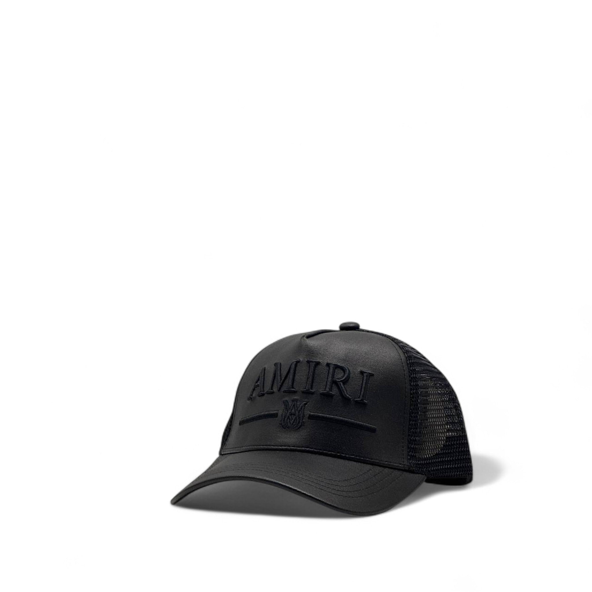 🖤 AMIRI Black Trucker Cap – Minimal Flex, Maximum Impact 🧢