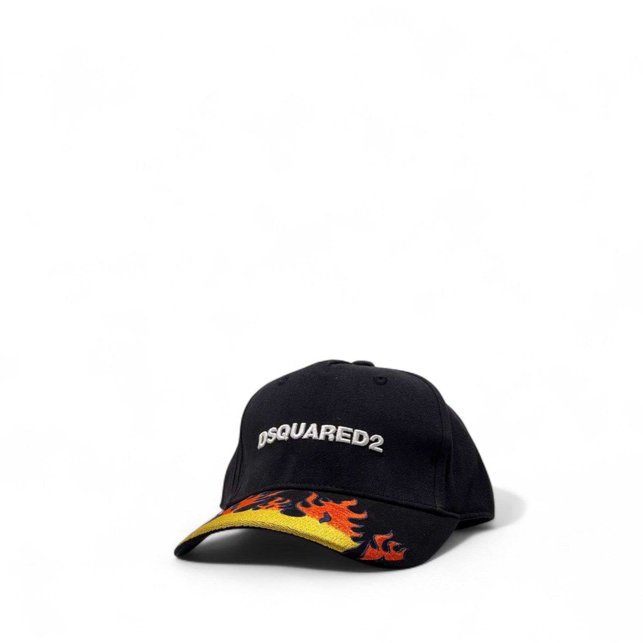 🔥 DSQUARED2 Flame Cap – Fire on the Brim, Icon on Top 🧢