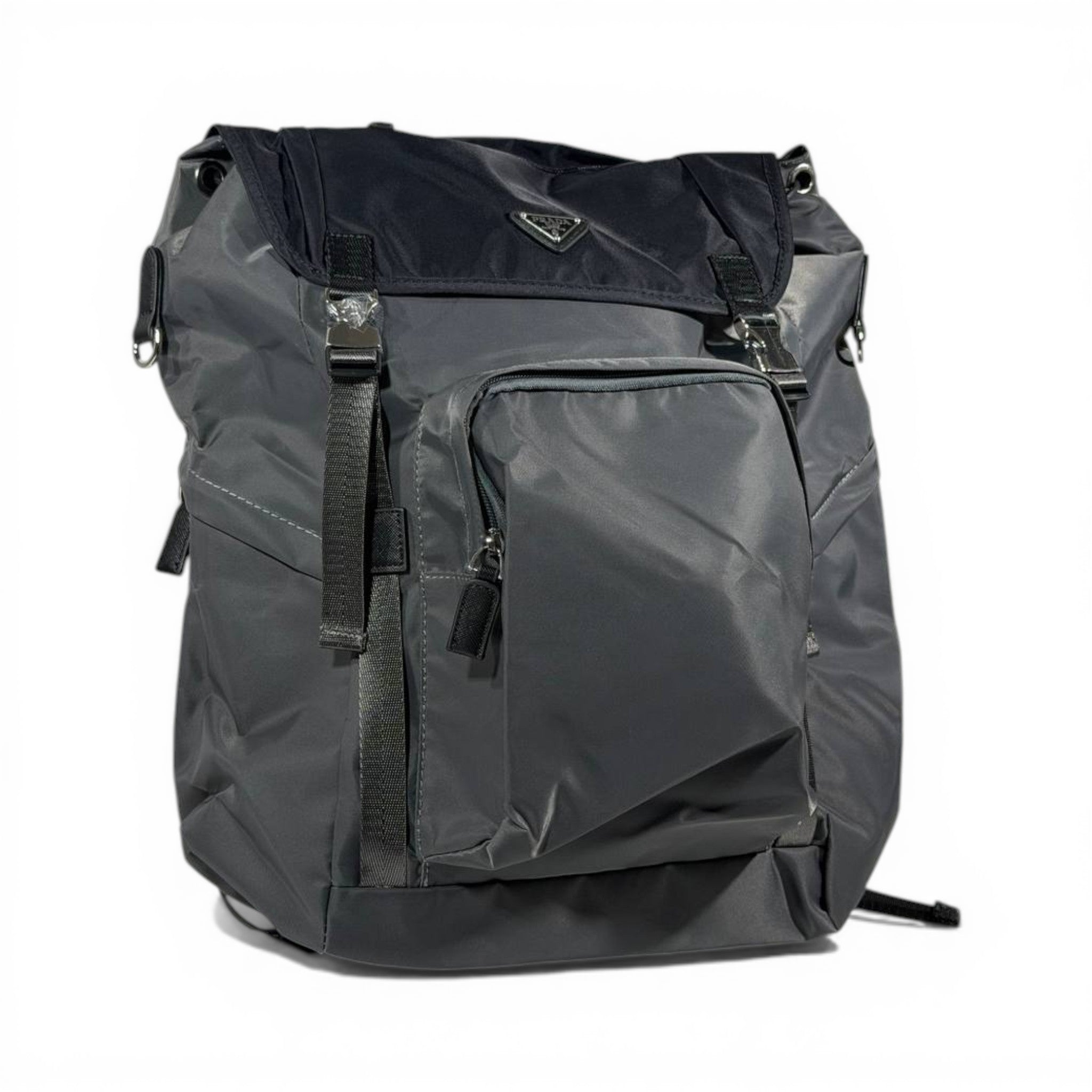 Prada Grey Nylon Utility Backpack Large Capacity Edition 🎒🩶✨