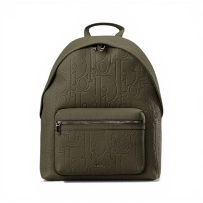 Dior Oblique Embossed Olive Luxury Backpack 🎒🫒✨