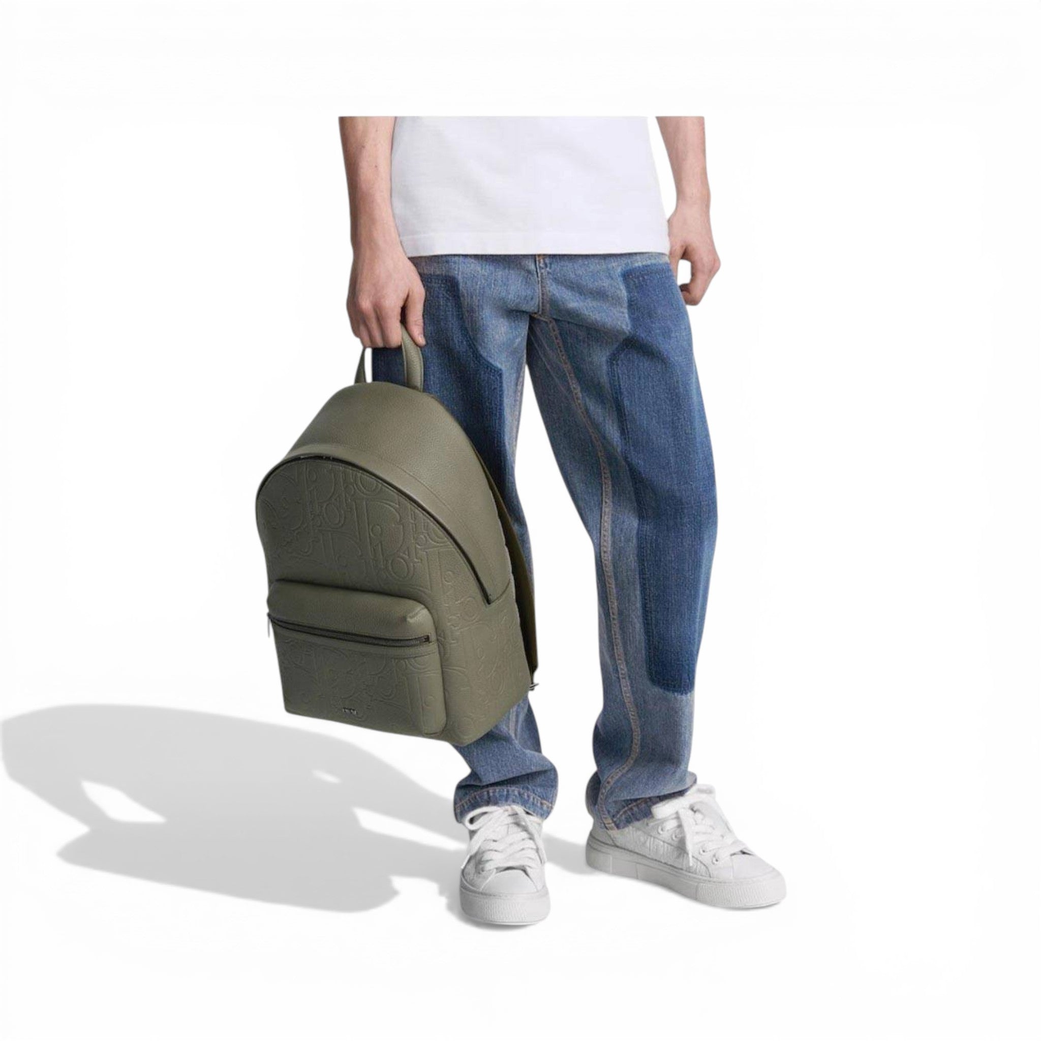 Dior Oblique Embossed Olive Luxury Backpack 🎒🫒✨
