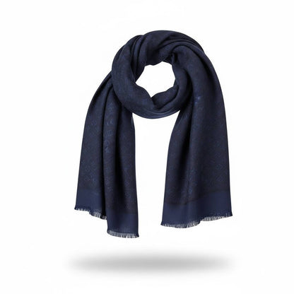 🧣 Louis Vuitton Navy Monogram Scarf – Understated Luxury & Timeless Style ✨