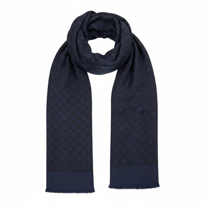 🧣 Louis Vuitton Navy Monogram Scarf – Understated Luxury & Timeless Style ✨