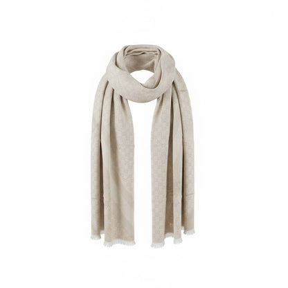 🧣 Gucci GG Monogram Beige Scarf – Understated Luxury & Timeless Style ✨