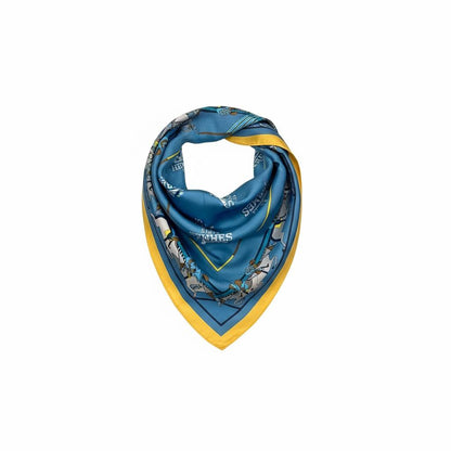 🧣 Hermès Blue Silk Scarf – Iconic Art & Parisian Elegance ✨