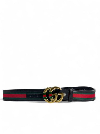 🖤 Gucci Style Belt – Green & Red Stripe | Gold “GG” Logo Buckle 💚❤️✨| Premium Fashion Statement 👌