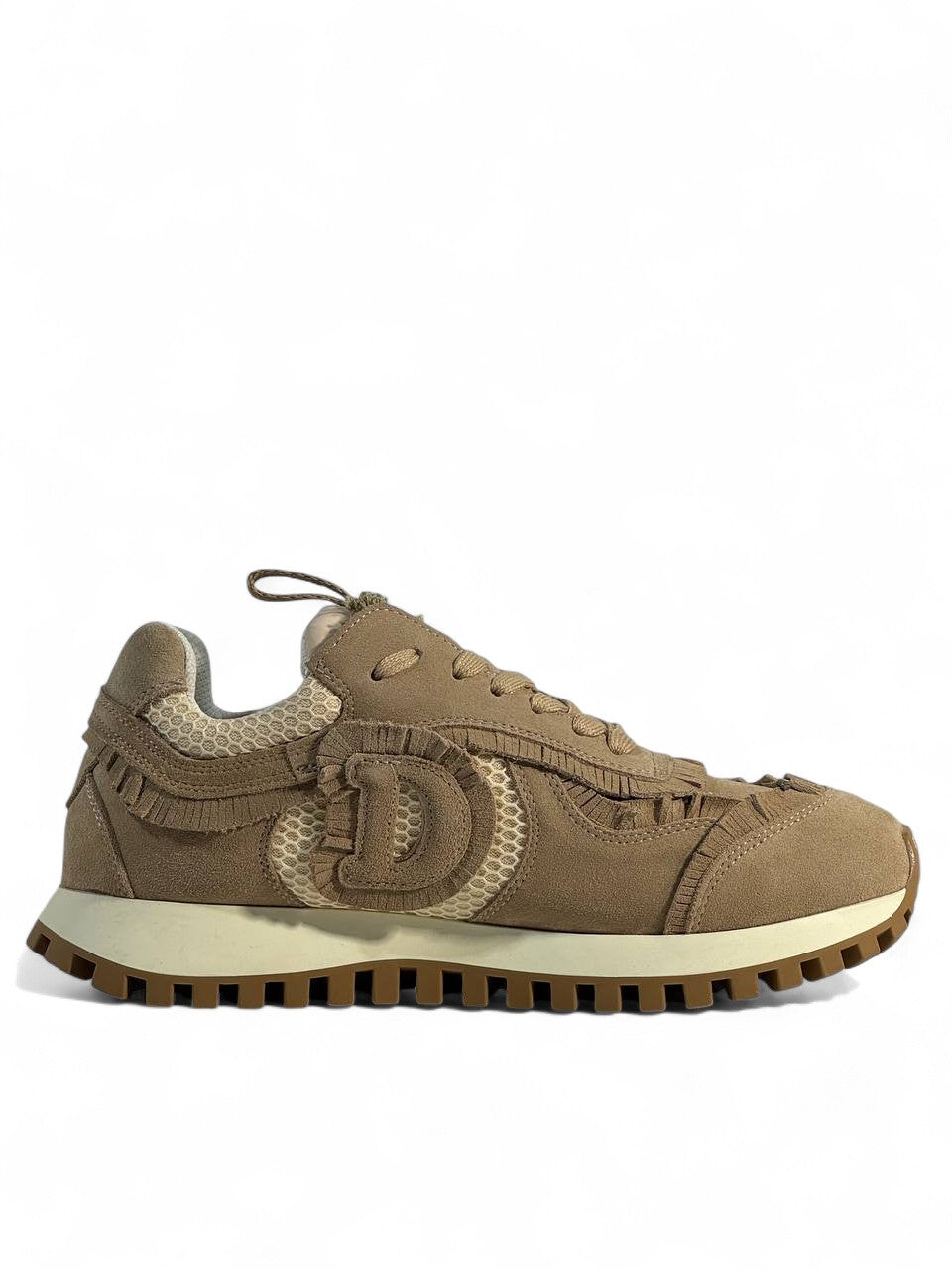 Christian Dior Beige Mesh & Suede Sneakers – Luxury Casual Unisex Shoes