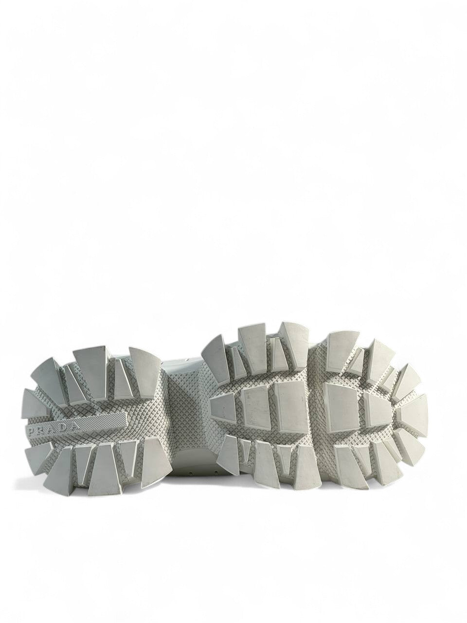 Prada Cloudbust Thunder Sneakers – Triple White, Bold Luxury Streetwear