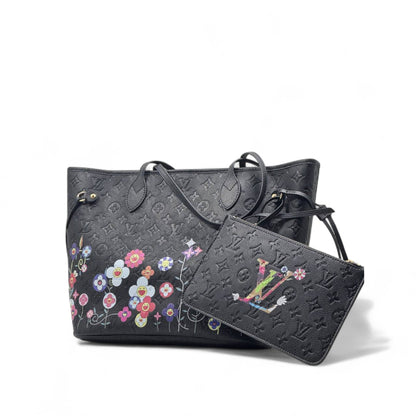 Louis Vuitton Black Floral Neverfull Tote 🖤🌸 + Matching Clutch | Limited Art Edition 🎨