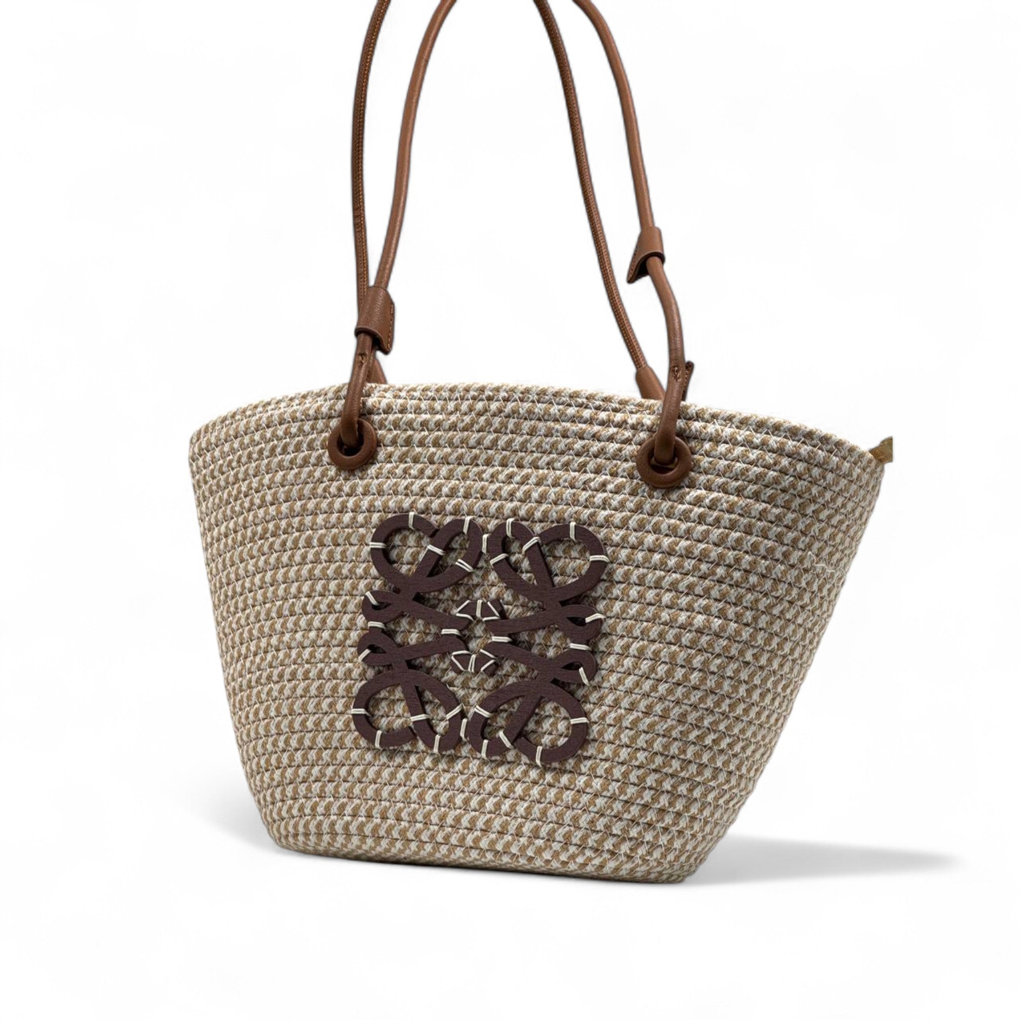 Loewe Raffia Basket Tote 🌾👜 | Summer Essential with Leather Logo Charm 🤎