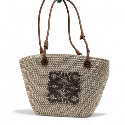 Loewe Raffia Basket Tote 🌾👜 | Summer Essential with Leather Logo Charm 🤎