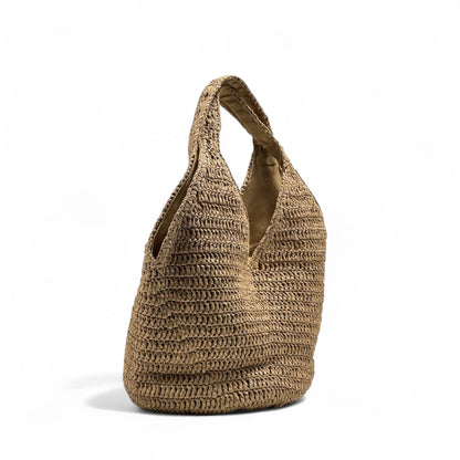 Saint Laurent Hobo Raffia Bag 🌾✨ | YSL Gold Monogram Soft Tote 🖤