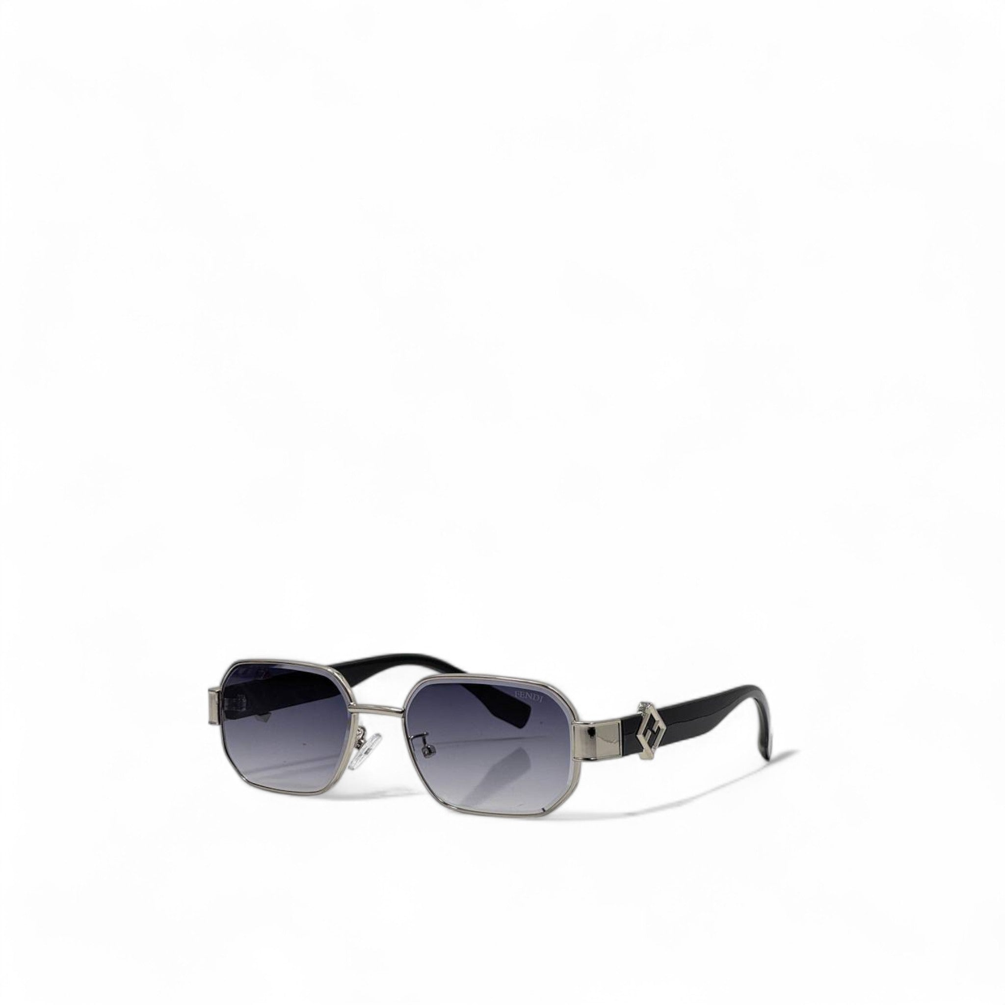 Fendi Silver Frame Iconic Sunglasses 🖤 | Bold Retro Elegance
