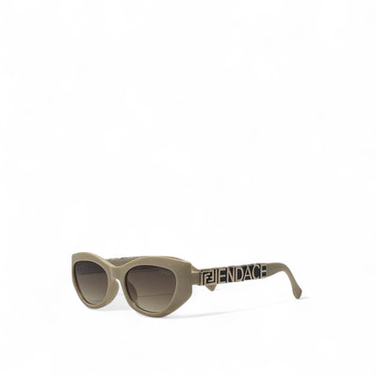 Fendace Collab Beige Cat-Eye Sunglasses 🤎 | Fendi x Versace Limited Edition