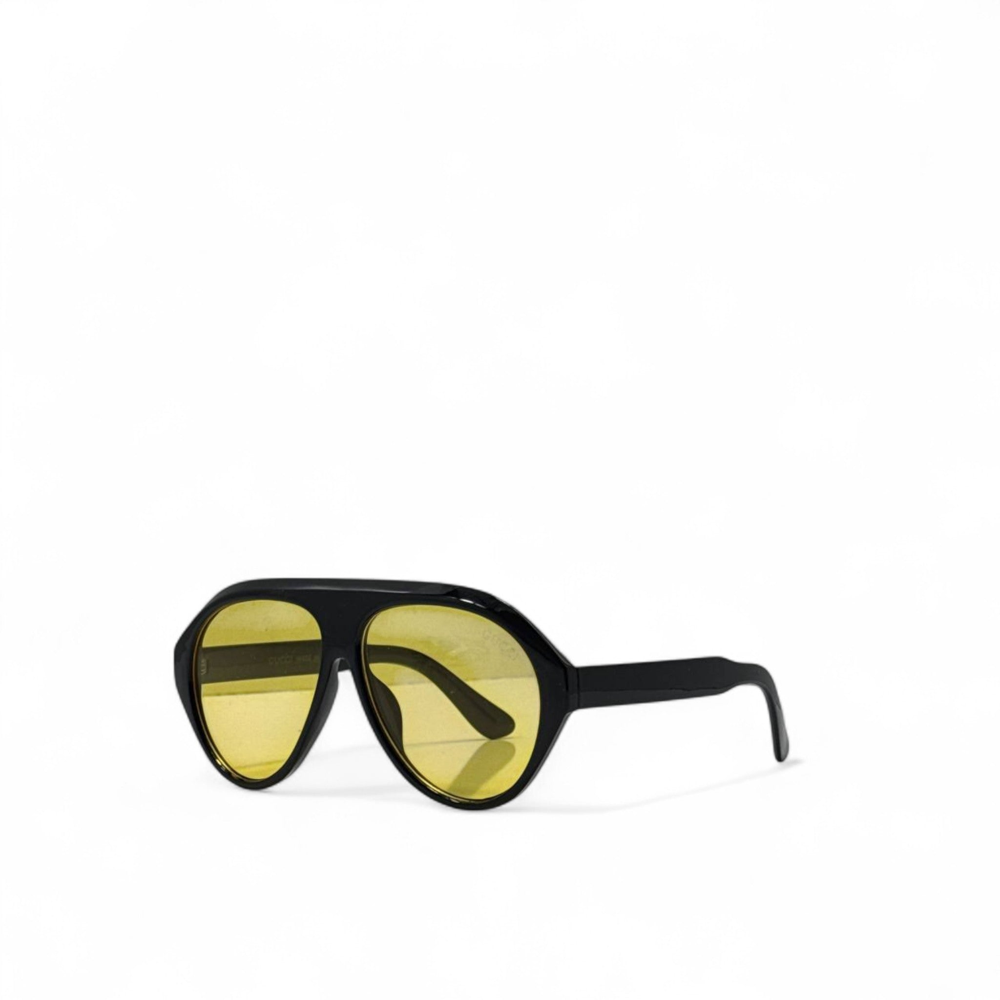 Gucci Black Aviator Sunglasses 💛 | Yellow Lens Edition