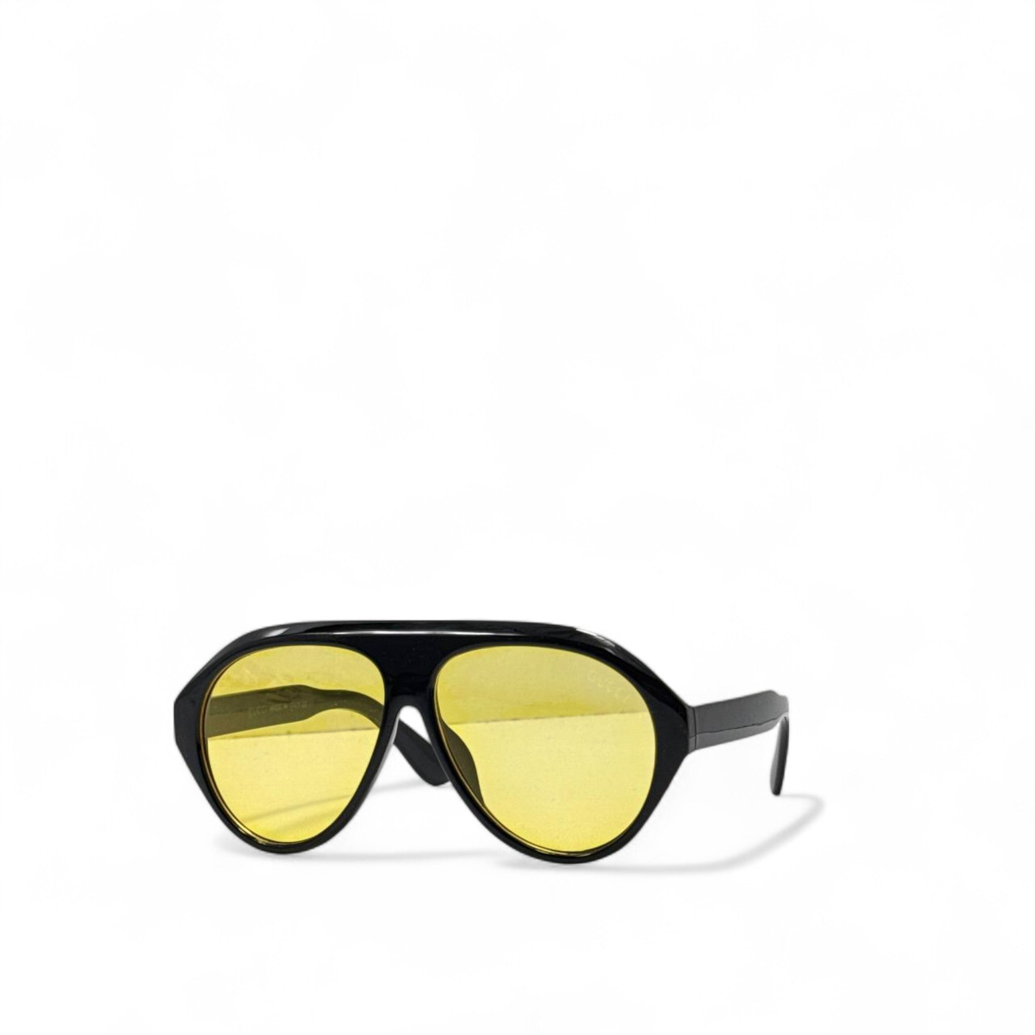 Gucci Black Aviator Sunglasses 💛 | Yellow Lens Edition