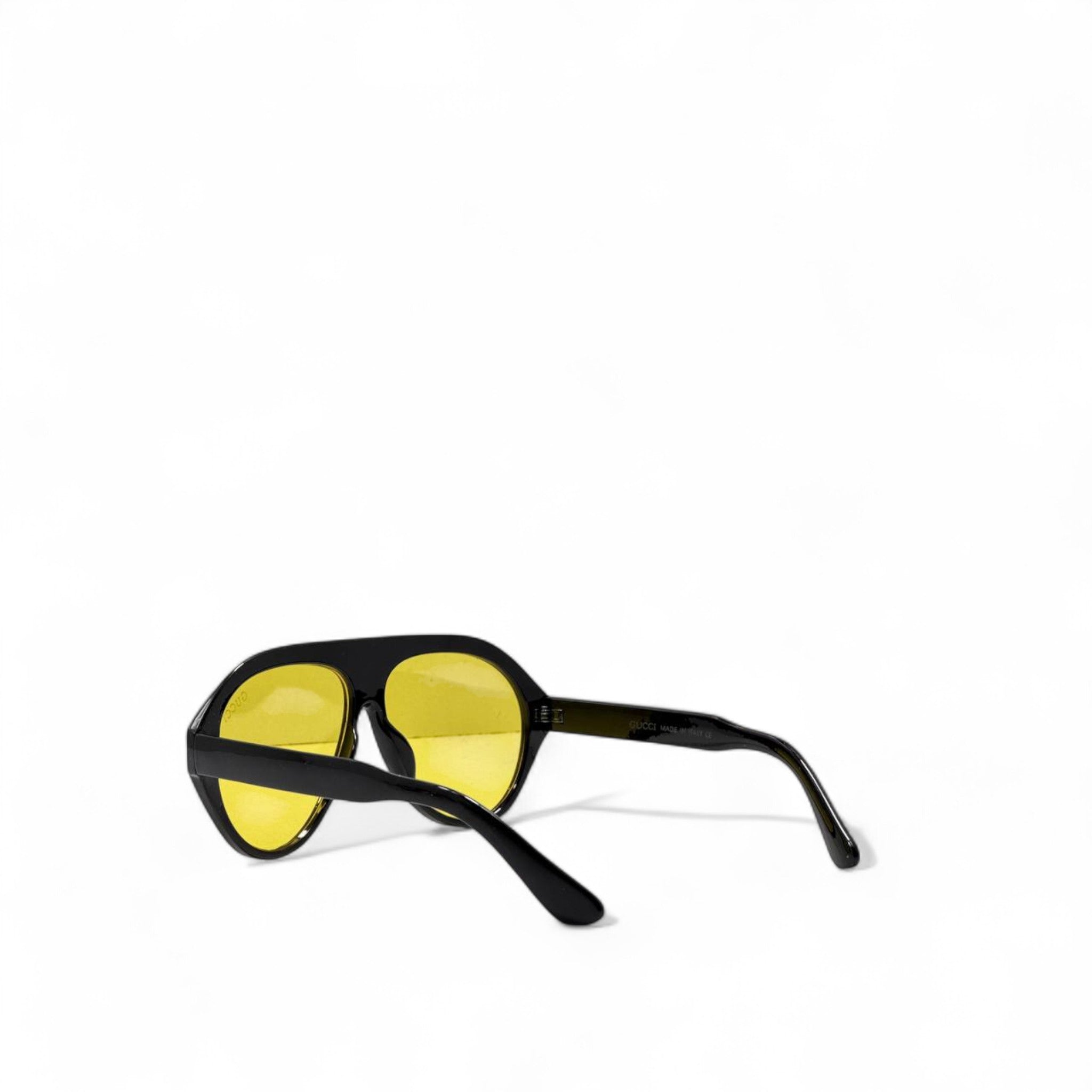 Gucci Black Aviator Sunglasses 💛 | Yellow Lens Edition