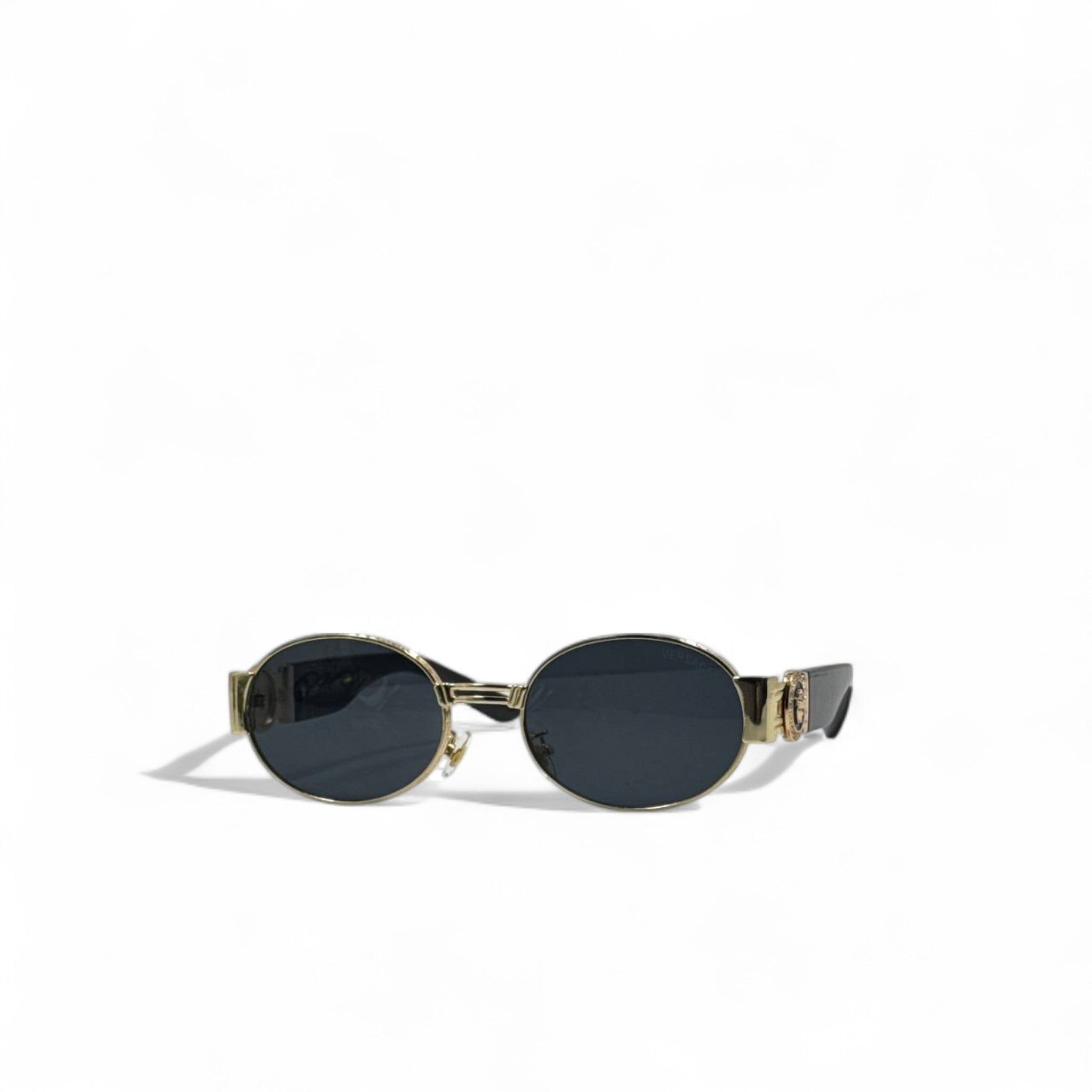 Versace Gold Round Medusa Sunglasses 👑🖤 | Royal Vibes