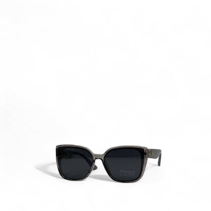 Prada Polarized Square Sunglasses 🖤 | Elegant Black Frame & Gold Accent