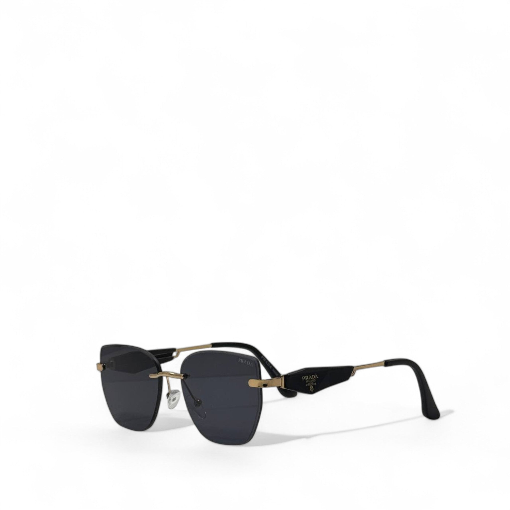 Prada Square Sunglasses – Gold & Black Elegance 🖤👓