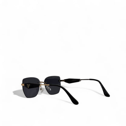 Prada Square Sunglasses – Gold & Black Elegance 🖤👓