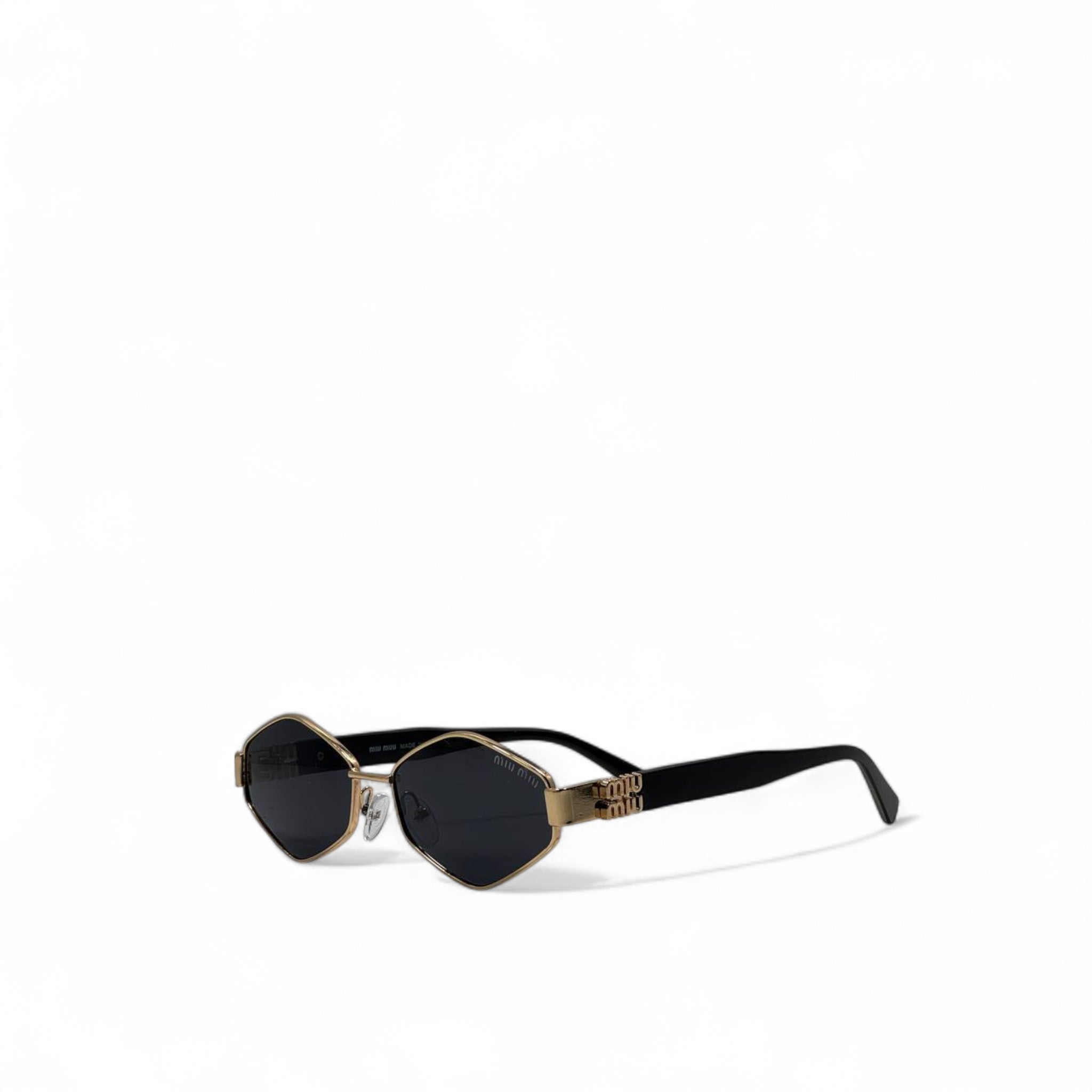 Miu Miu Bold Geometric Sunglasses – Black & Gold Luxury 🖤✨