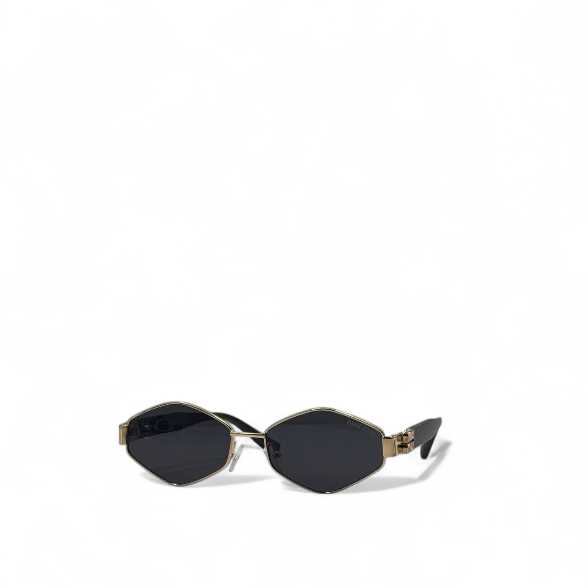 Miu Miu Bold Geometric Sunglasses – Black & Gold Luxury 🖤✨