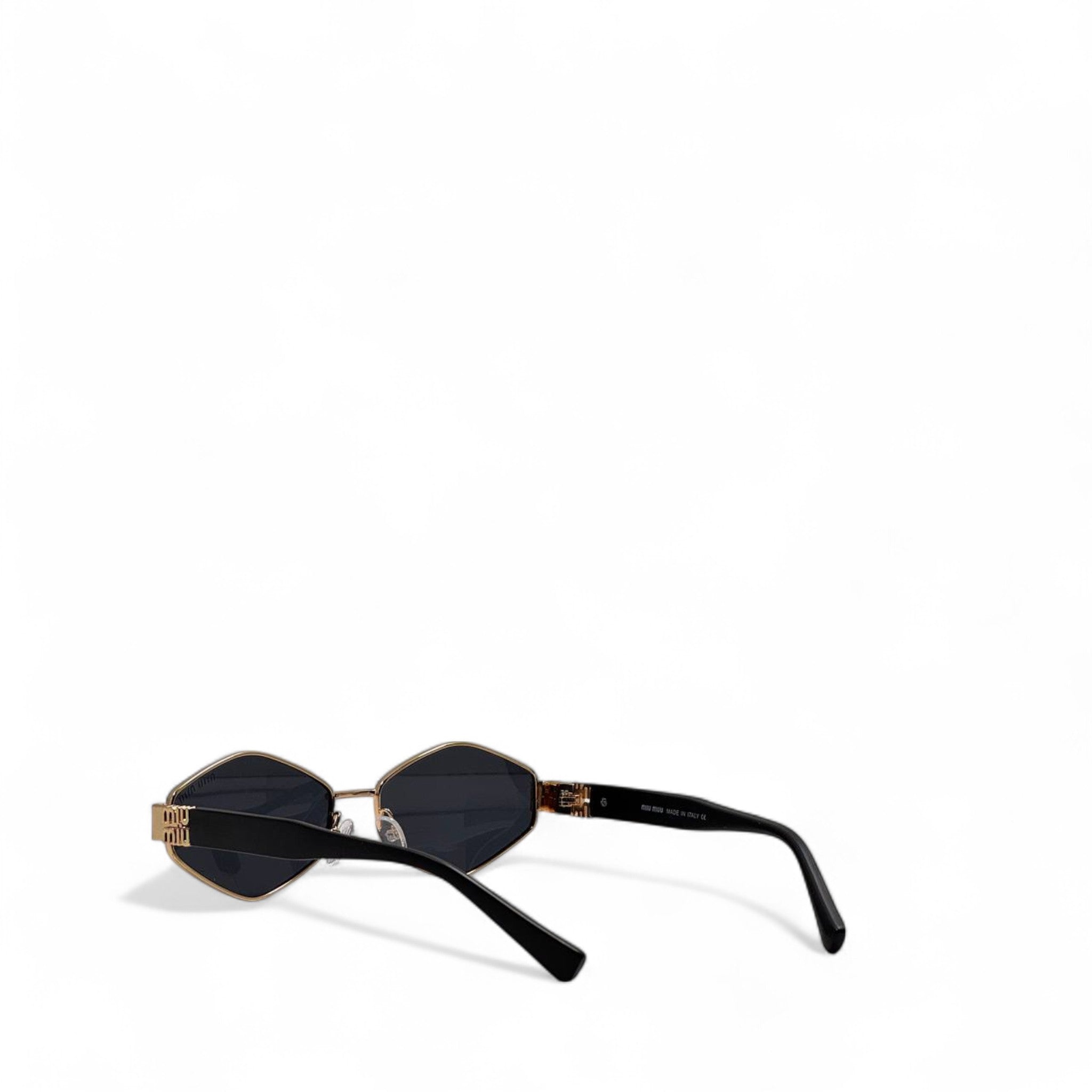 Miu Miu Bold Geometric Sunglasses – Black & Gold Luxury 🖤✨