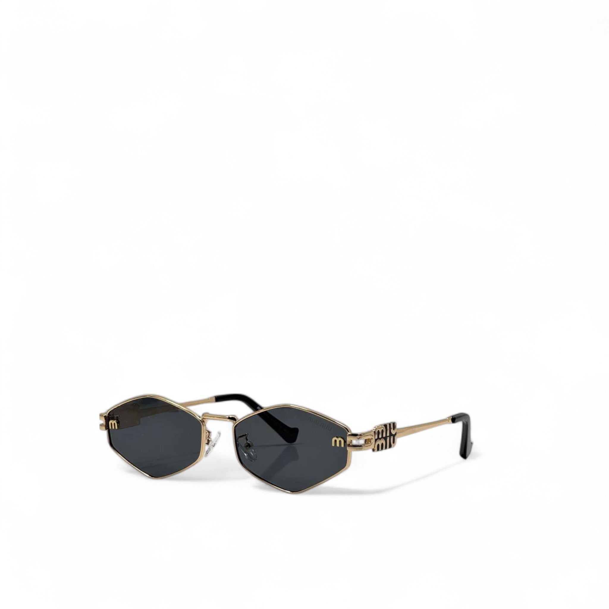 Miu Miu Iconic Micro-Hex Sunglasses – Black Gold Edition 🖤👑