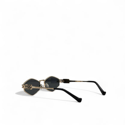 Miu Miu Iconic Micro-Hex Sunglasses – Black Gold Edition 🖤👑