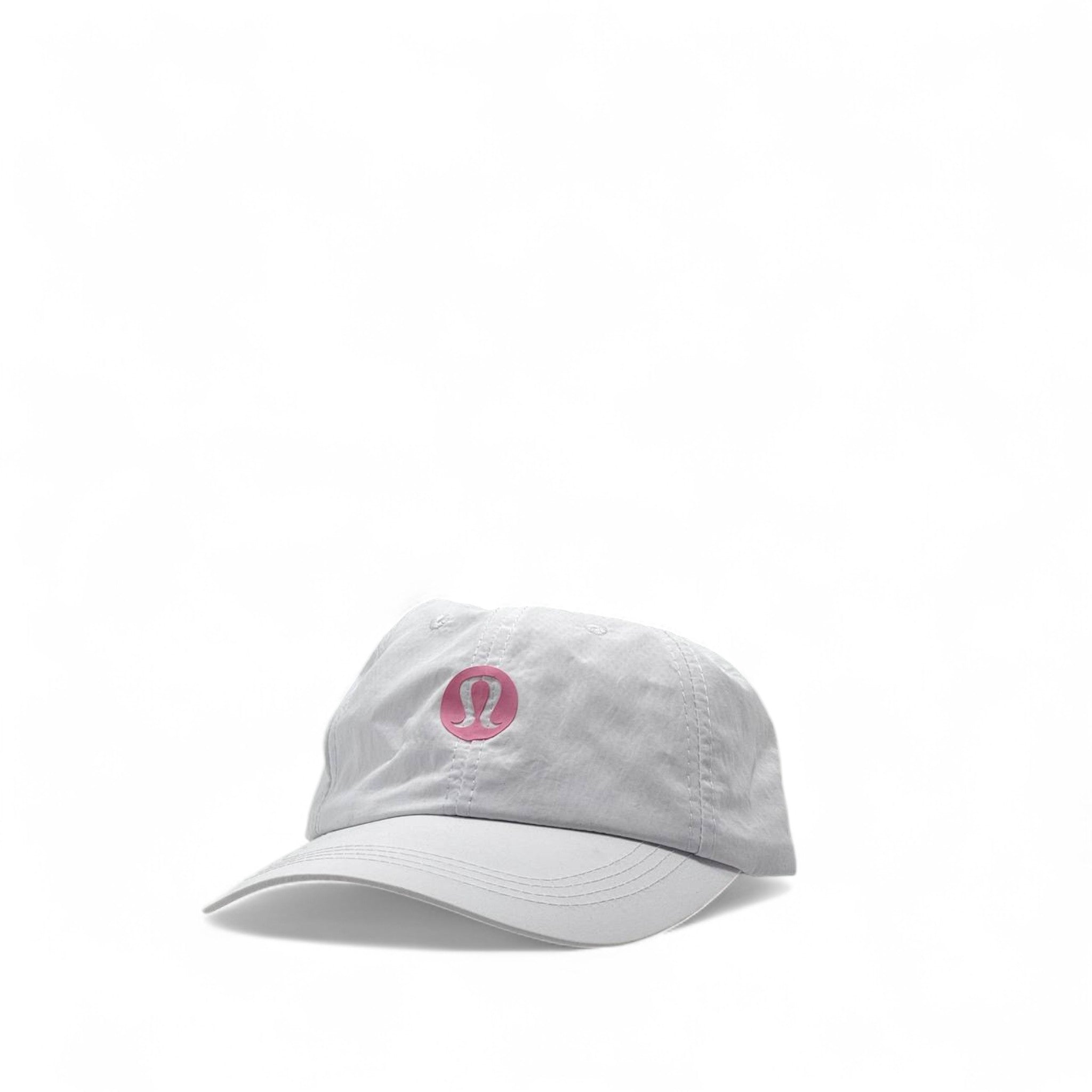 Lululemon White Baseball Cap with Pink Logo – With Box 💖✨