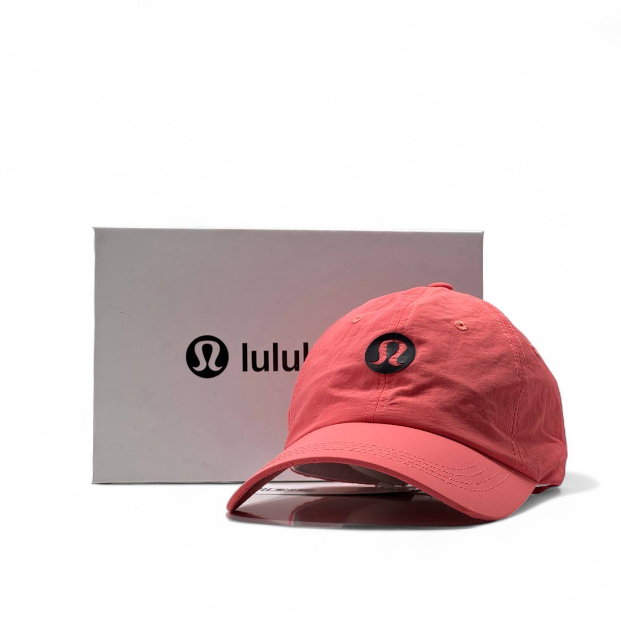 Lululemon Coral Pink Performance Cap with Black Logo – With Box 🌸🖤
