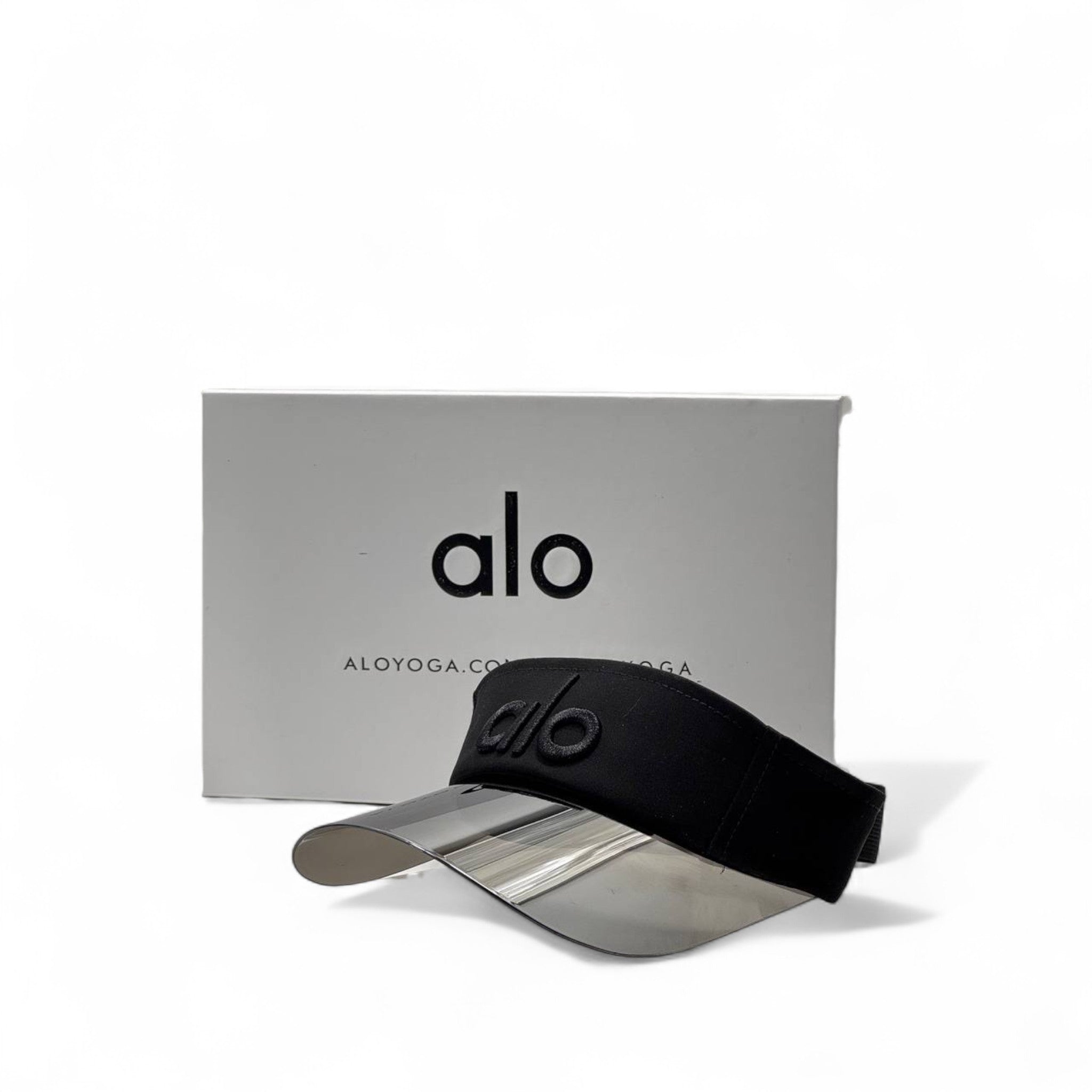 Alo Yoga Iridescent Visor Cap – Blackout Edition with Box 🖤🌈