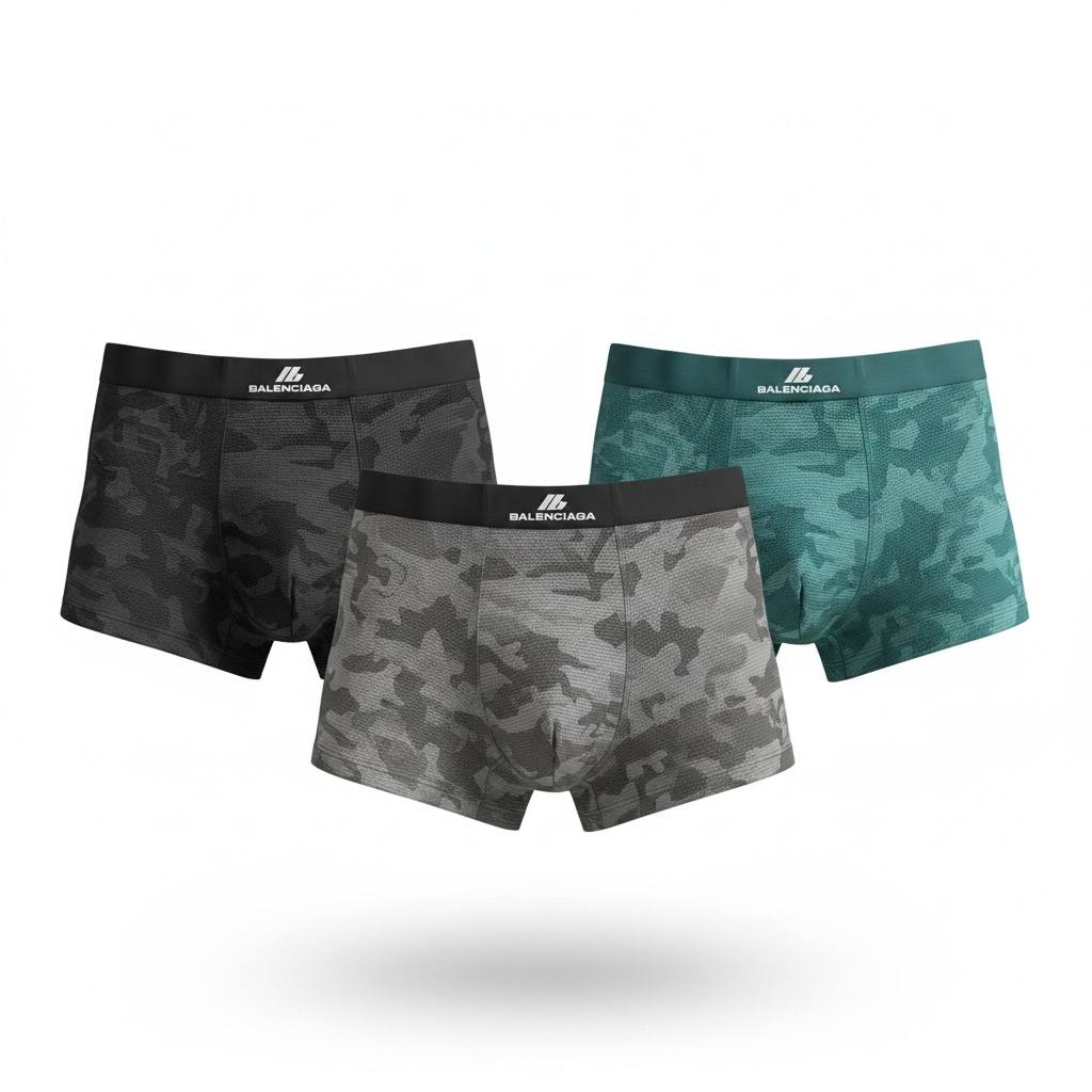 Balenciaga 3-Pack Premium Boxer Briefs Camo Edition 🩲🔥✨
